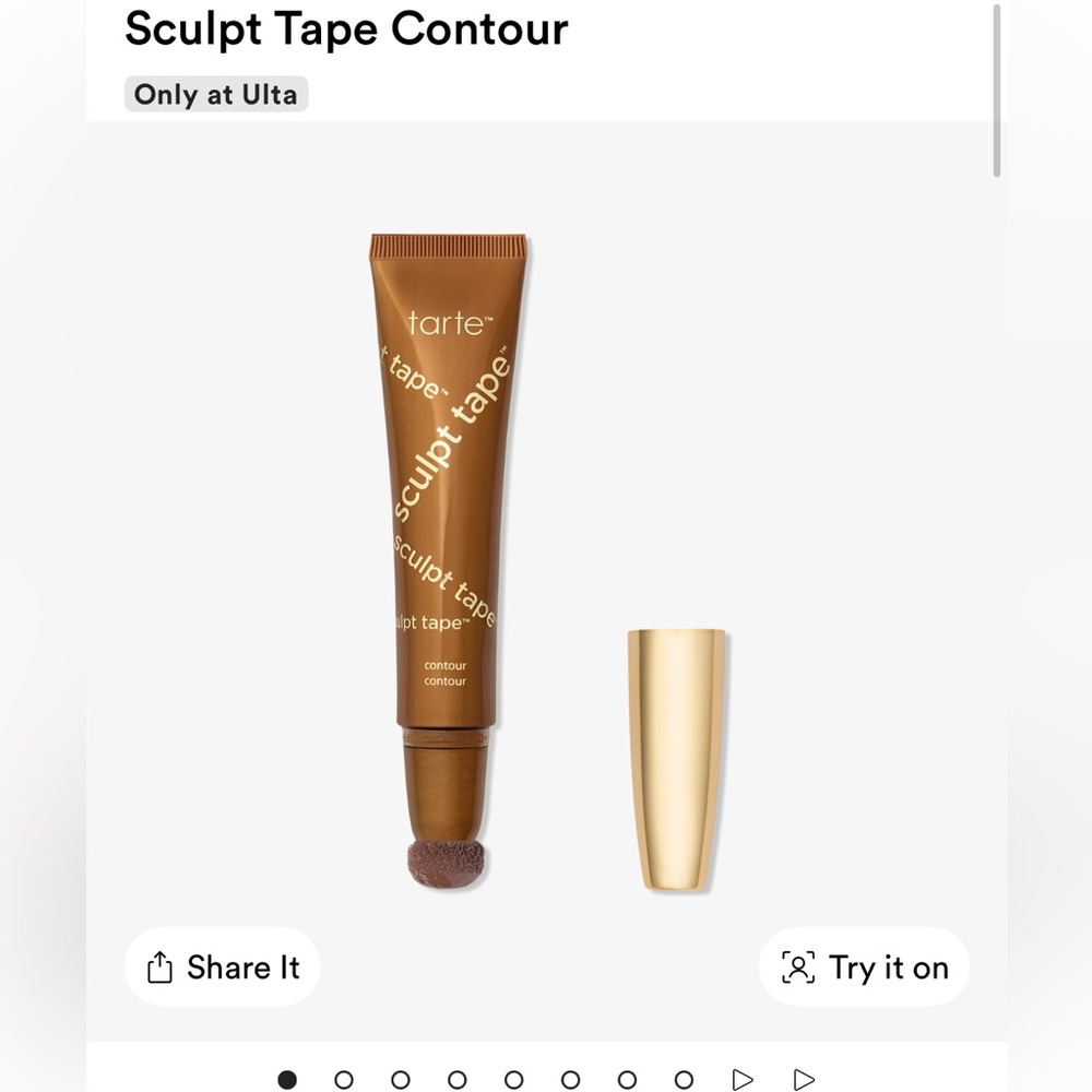 tarte Sculpt Tape Contour Cream Bronzer - Warm Brown with Gold Cap